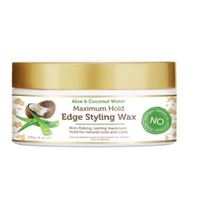 AFRICAN PRIDE  Moisture Miracle Aloe & Coconut Water Maximum Hold Edge Styling Wax 6 oz.