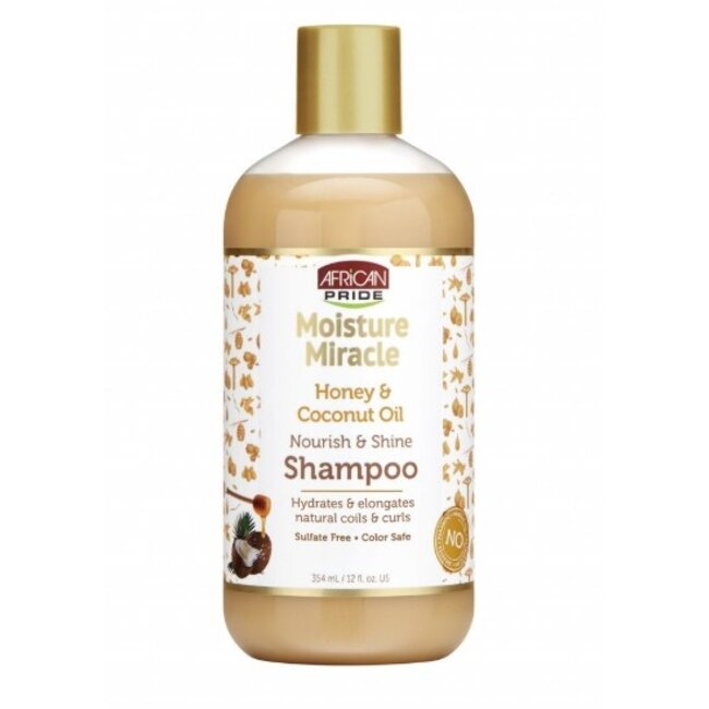 AFRICAN PRIDE  Moisture Miracle Honey & Coconut Oil Shampoo 12 oz
