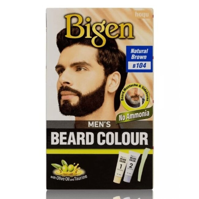 BIGEN Men's Beard Color - 104 Natural Brown