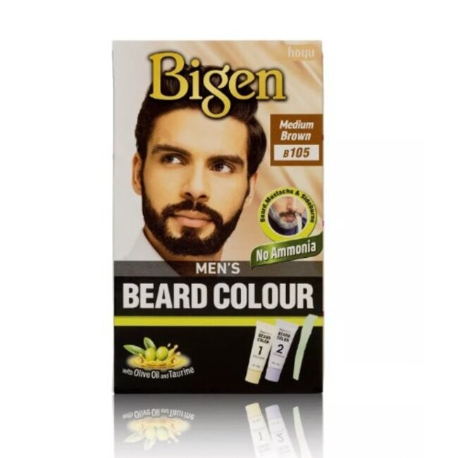 BIGEN Men's Beard Color - 105 Medium Brown