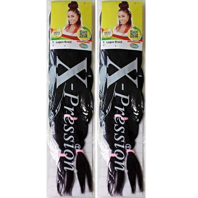 X-PRESSION X-Pression Lagos Braid Pre-Stretched 42"- 46"