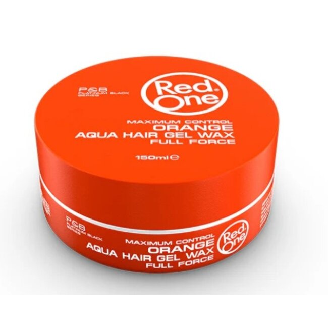 RED ONE Orange Aqua Hair Gel Wax Full Force 150 ml.