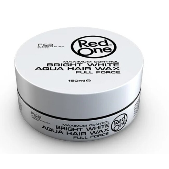 RED ONE Bright White Aqua Hair Wax Full Force 150 ml.