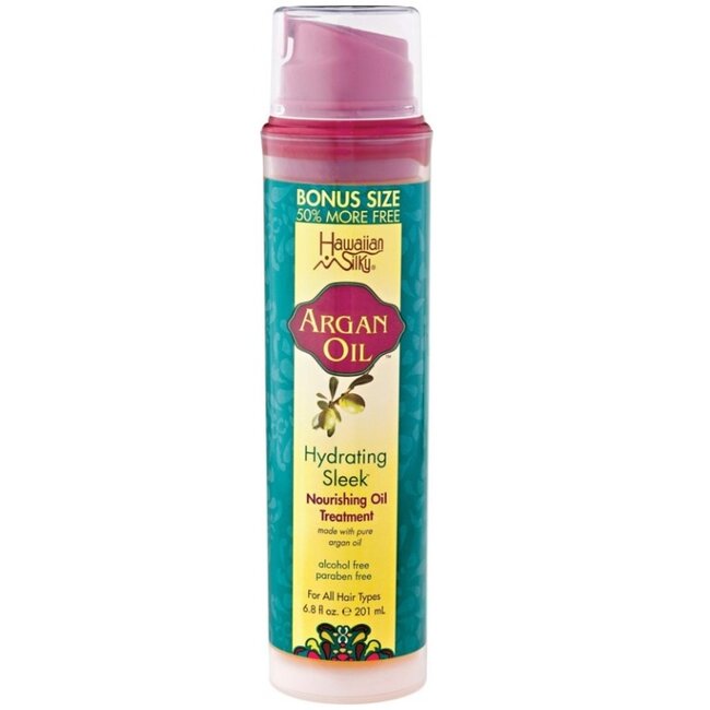 HAWAIIAN SILKY Argan Oil Hydrating Sleek Healing Oil Treatment 200 ml.