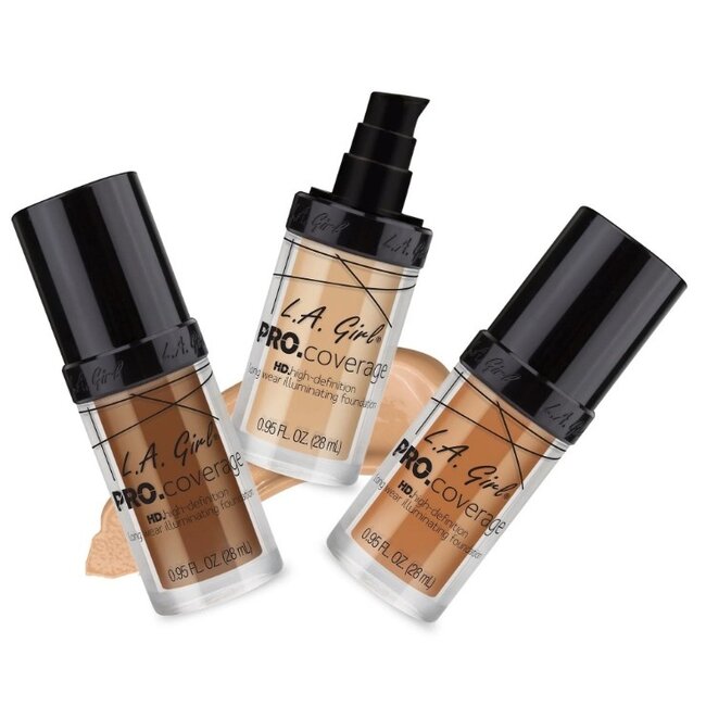 L.A. GIRL Pro Coverage HD Liquid Illuminating Foundation - GLM647 Warm Beige