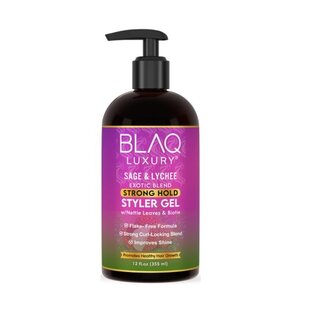 BLAQ LUXURY Sage & Lychee Strong Hold Styler Gel 355 ml.