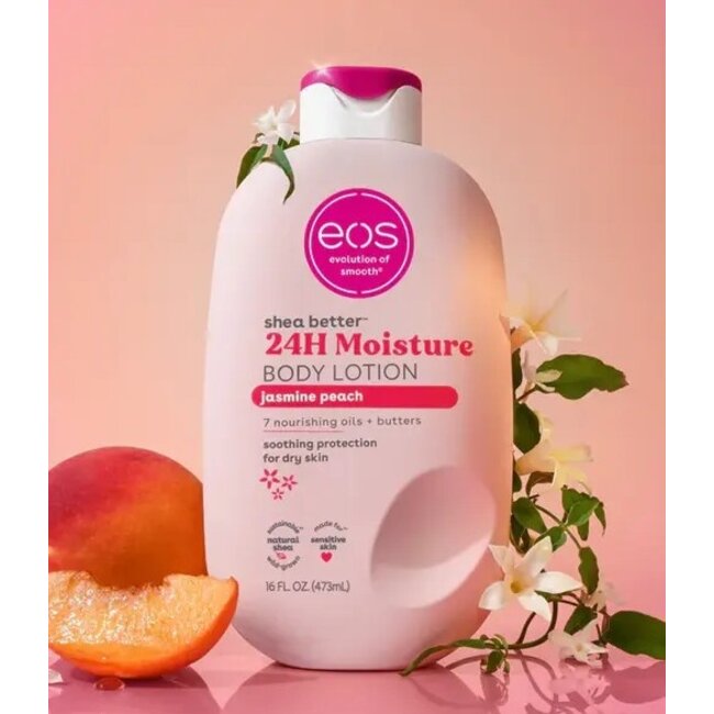 EOS Shea Better Jasmine Peach Body Lotion 473 ml.
