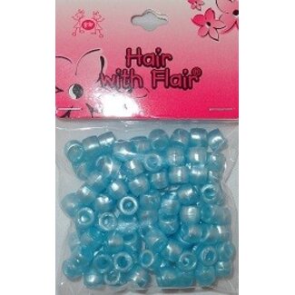 Kralen (100 stuks) - parelmoer blauw