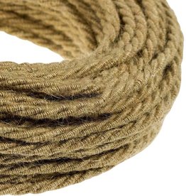 Stoffen snoer scheepstouw - 2x 0,75 - jute