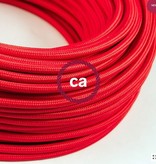 Stoffen snoer Rood - rond 3 aders