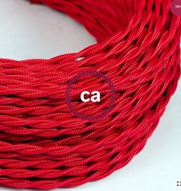 Stoffen snoer Rood - getwist 2 aders