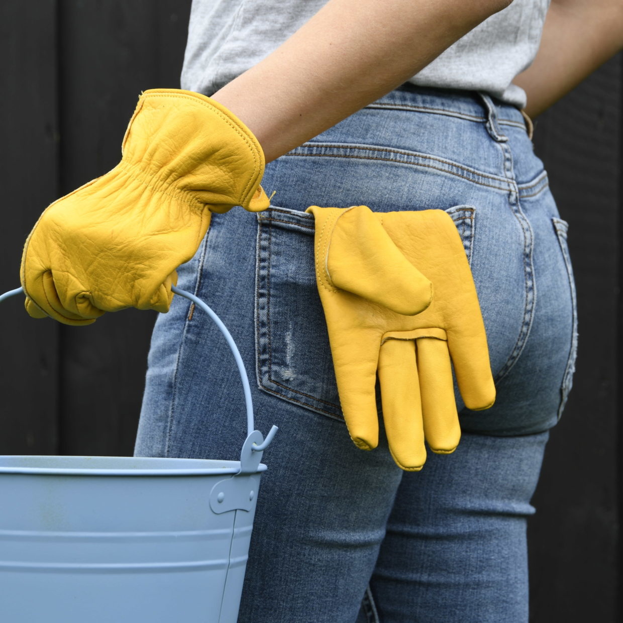 Leren tuinhandschoenen M