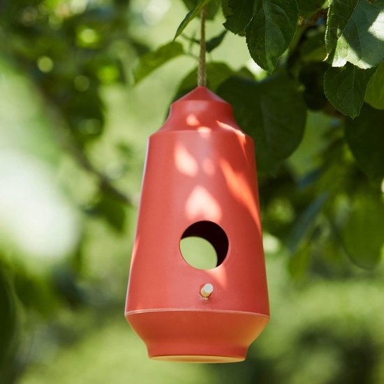 Vogelvoeder huisje Oranje/rood 15.1 x 28