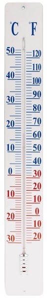 Thermometer op wandplaat 45cm