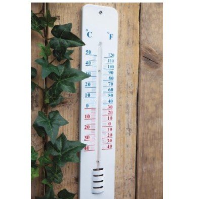 Thermometer op wandplaat 45cm