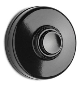 Deurbel drukker bakeliet - zwarte knop Deurbel drukker bakeliet - zwarte knop