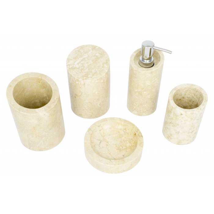 Indomarmer 5-piece Marble bath set Rangga