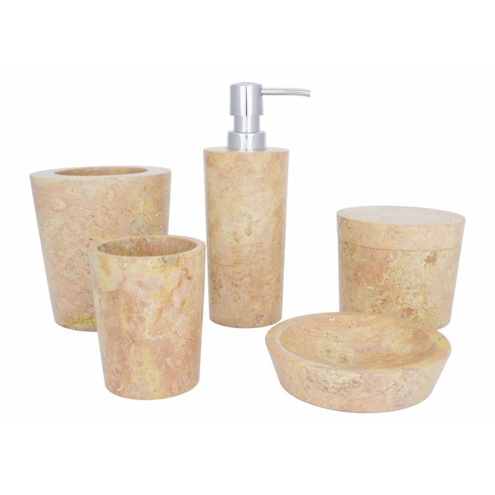 Indomarmer 5-Piece Marble Bath Set Java