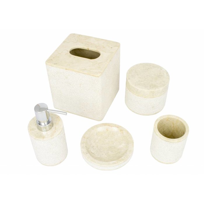 Indomarmer 5-piece Marble bath set Soemba