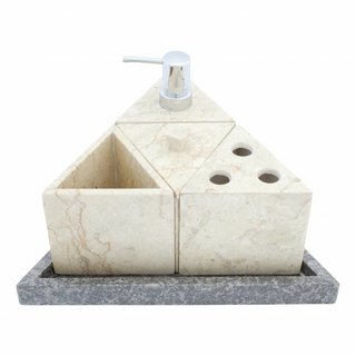 Indomarmer 5-Teilige Marmor Badeset Batu