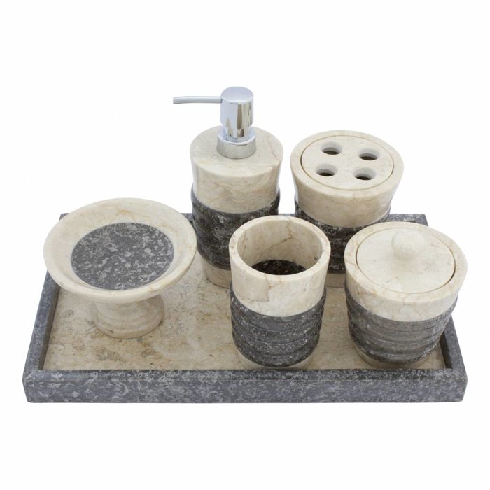 Indomarmer 6-Piece Marble Bath Set Imelda