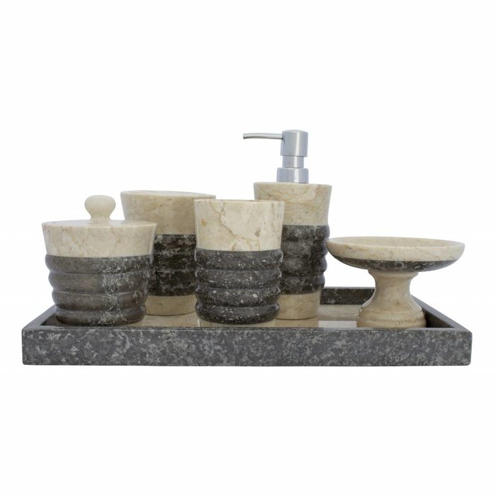 Indomarmer 6-Piece Marble Bath Set Imelda