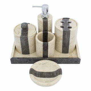 Indomarmer 6-piece Marble bath set Aguna