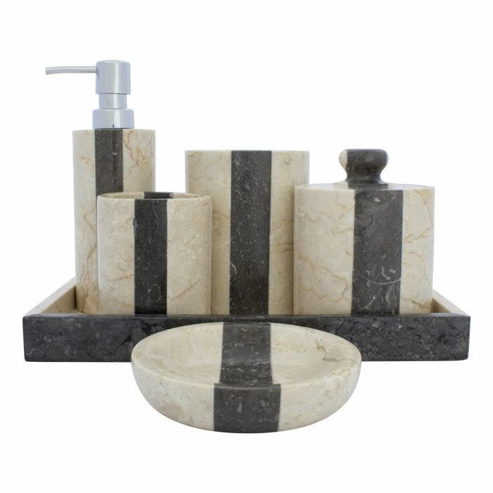 Indomarmer 6-piece Marble bath set Aguna