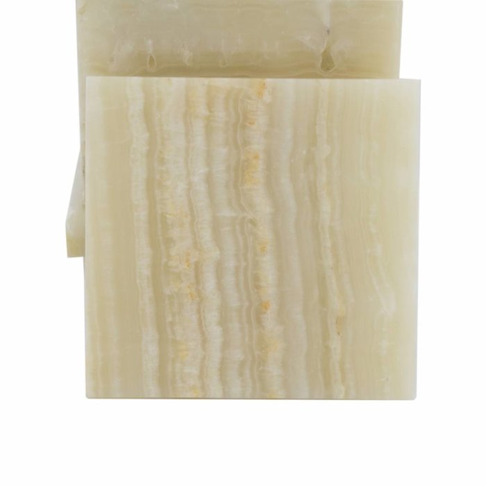 Indomarmer Square Lamp Onyx Height 40 cm