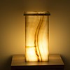Indomarmer Square Lampe Aus Onyx Höhe 52 cm
