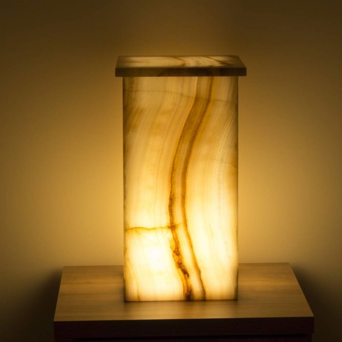 Indomarmer Square Lamp Onyx Hoogte 52 cm