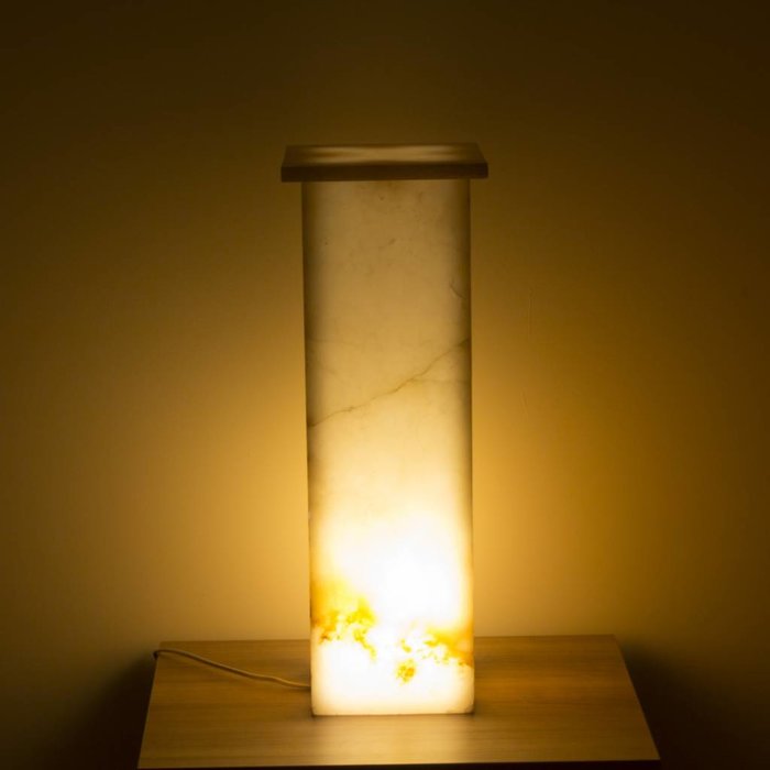 Indomarmer Square Lamp Onyx Hoogte 62 cm