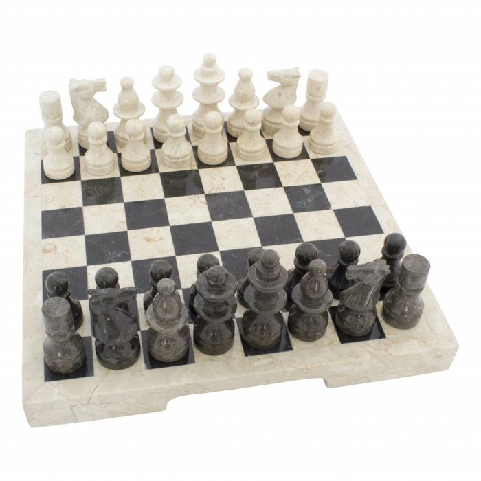 Indomarmer Schachbrett aus Marmor 40x40cm Modell 1
