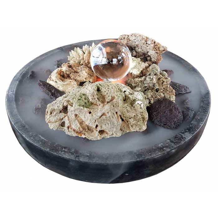 Indomarmer Black Marble Fruit bowl with foot Ø 40 cm