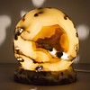 Indomarmer Ball Lampe Aus Onyx