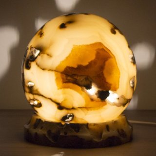 Ball Lampe Aus Onyx - IndoMarmer