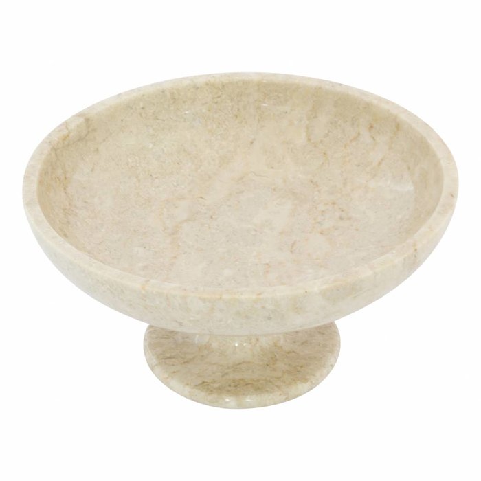 Indomarmer Cream Marble Fruit bowl with foot Ø 25cm