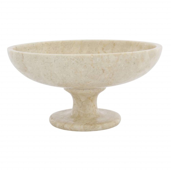 Indomarmer Cream Marble Fruit bowl with foot Ø 25cm