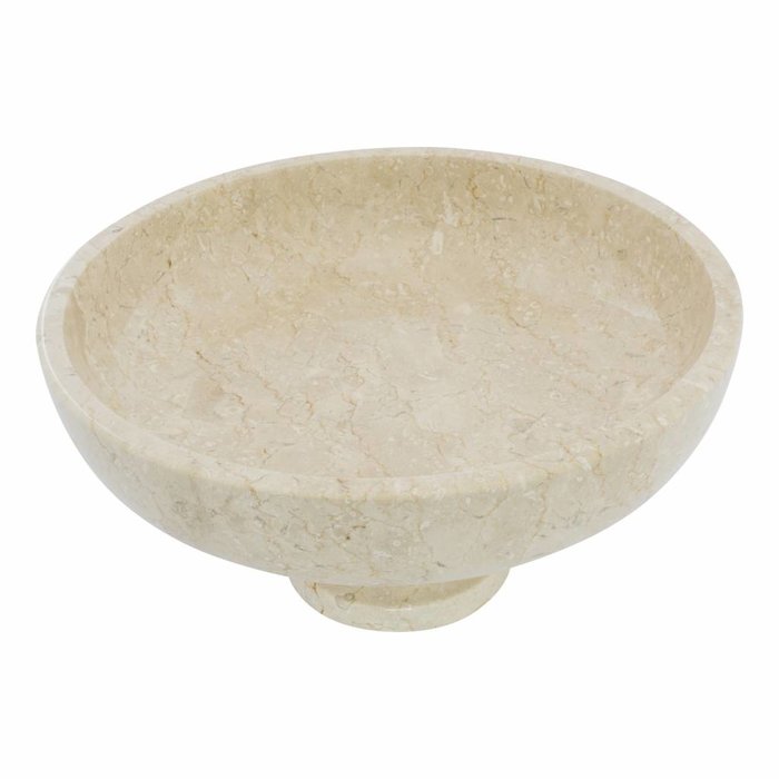 Indomarmer Cream Marble Fruit Bowl with foot Ø 40cm