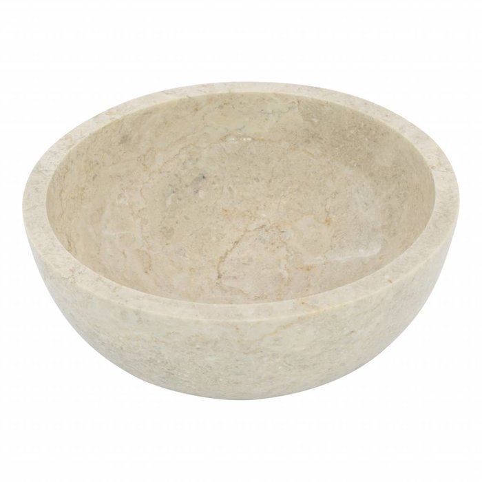 Indomarmer Fruitschaal van Crème Marmer 25cm