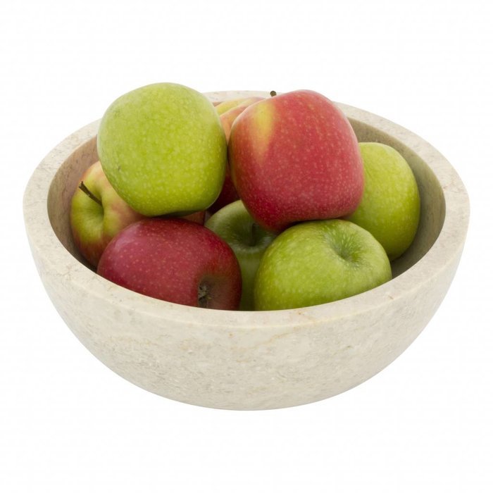 Indomarmer Fruitschaal van Crème Marmer 25cm