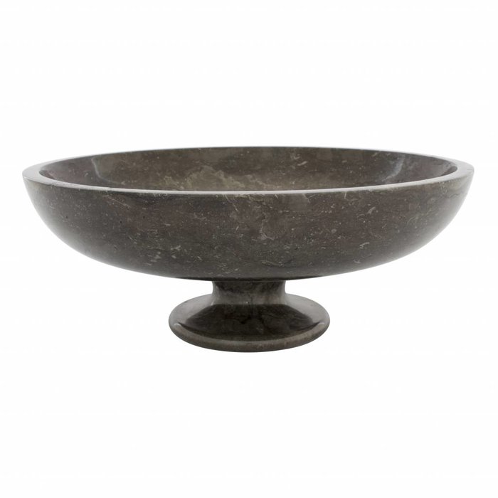 Indomarmer Black Marble Fruit bowl with foot Ø 40 cm