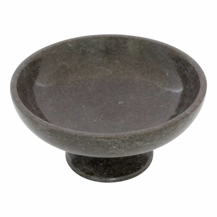 Indomarmer Black Marble Fruit bowl with foot Ø 25cm