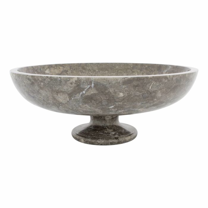 Indomarmer Gray Marble Fruit bowl with Foot Ø 40 cm