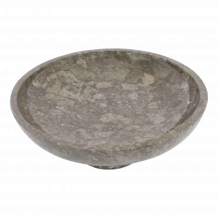 Indomarmer Gray Marble Fruit bowl with Foot Ø 40 cm