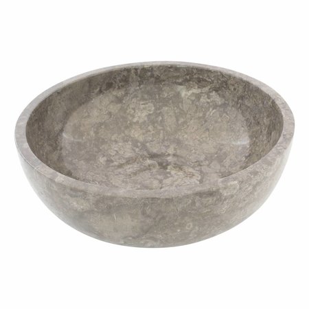 Große Obstschale aus Grauem Marmor 40 cm - IndoMarmer