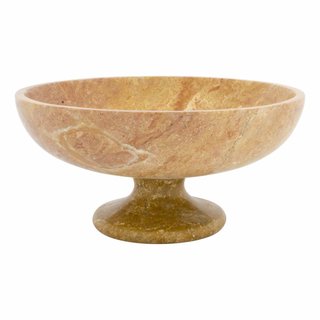 Indomarmer Fruitschaal met voet van Java Rose Marmer 25 cm