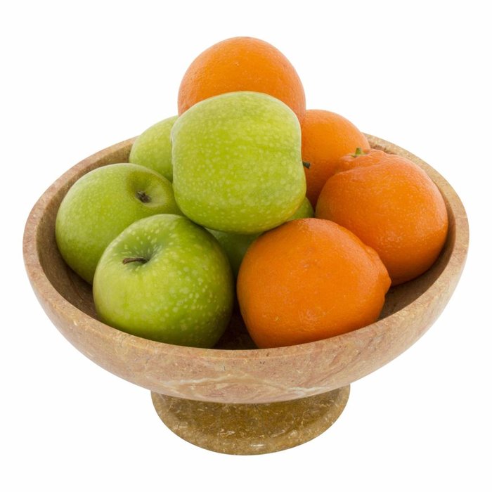 Indomarmer Java Rose Marble Fruit bowl with foot of Ø 25 cm