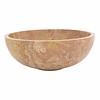 Indomarmer Große Obstschale aus Java Rose Marmor 40 cm
