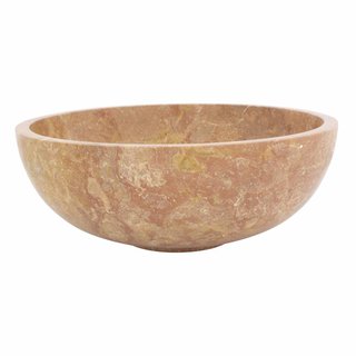 Indomarmer Große Obstschale aus Java Rose Marmor 40 cm